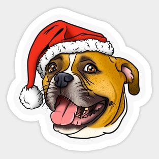 Christmas Boxer Sticker